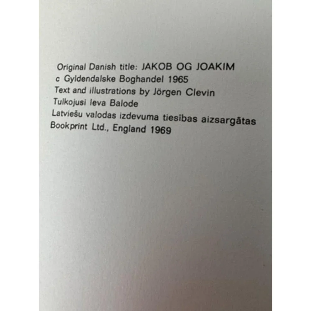 Vintage‎ Latvian Childrens Book Jacob Joachim Illustrated Nursery Decor